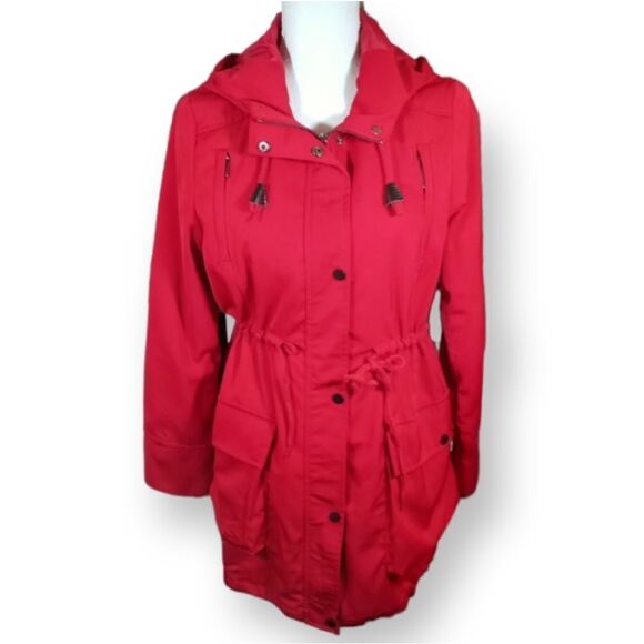 WANTDO RED HOODED COAT SZ.S EUC - Picture 1 of 10